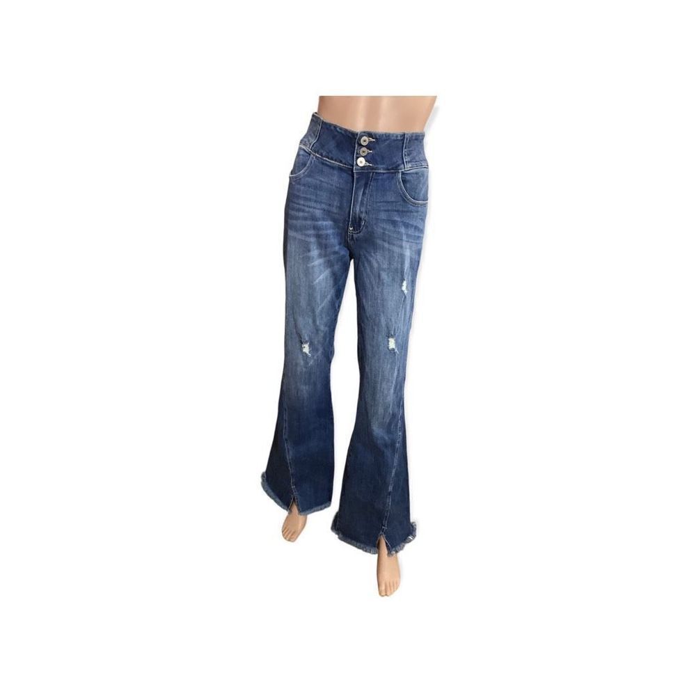 KANCAN High Rise Distressed Flared Jeans 9/28”
